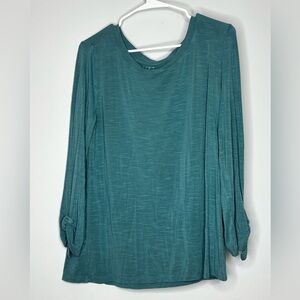 Loft Teal Long-Sleeve Women's Top